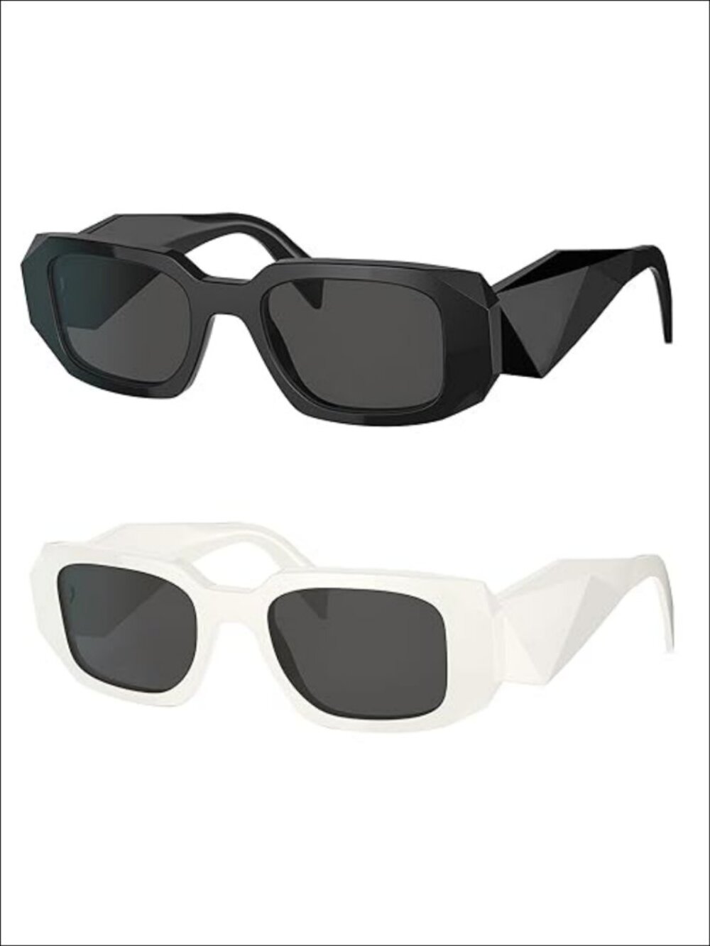 Rectangle Sunglasses Retro Vintage Square Full Frame UV400 Unisex